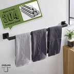 KOKOSIRI 36-Inch Single Towel Bar, Bathroom Kitchen Towel Holder, Wall Mounted SUS304 Stainless Steel Towel Rack, Matte Black, B4003BK-L36 - color: Matte Black, size: 36-Inch