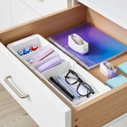 2 PCS Sliding Drawer Tray with Adjustable Dividers, Expandable Kitchen Storage Organizer, Sliding Drawer Bin, Expandable Drawer Organizer, Drawer Organizer Trays For Utensils, Flatware, Junks