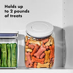 OXO Good Grips Pet POP Container – 3.0 Qt/2.8 L | Ideal for up to 2lbs of treats | Airtight Dog and Cat Food Storage Container | BPA Free - size: Pet POP 3.0 Qt