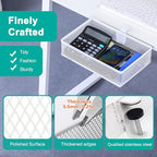 Clip-on Drawer organizers, desk organizer,can be clipped around the table to store small items. (White - Big) - style: White - Big