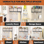 Broom Holder Wall Mount with Cleaning Supplies Organizer, Laundry Room Organization and Storage Shelves with Ironing Board Holder, Mop Hanger Broom Rack with Hooks, Home Improvement Garage Organizer - size: Extra Large