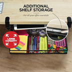 Under Desk Drawer Organizer Clamp-On, Mesh Metal Attachment, 1 Drawer Slide Out, On or Under Desk Organizer for Office Supplies & Home Essentials - size: 1 Drawer