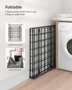 SONGMICS Laundry Hamper, 29 Gal. (110L) Laundry Basket, Collapsible Clothes Hamper, Removable and Washable Liner, Metal Wire Frame, for Bedroom Bathroom, Black and Camel Brown ULCB111N01 - color: Black + Camel Brown, size: 110 L