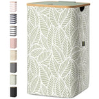 BALEINE Laundry Hamper with Lid, Tall Laundry Baskets with Bamboo Pull Handles, Large Laundry Bin with Internal Support (26 Gal/100L, Antique Foliage) - color: Antique Foliage, size: 100 liters