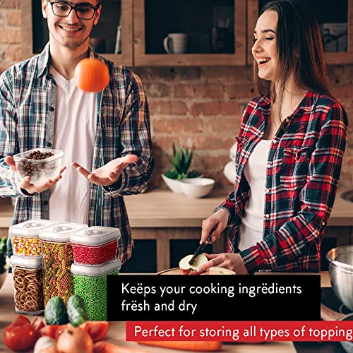 DWËLLZA KITCHEN Airtight Food Storage Containers with Lids - 5 Piece Set - Kitchen Accessories - Pantry Organization and Storage Containers for Food - Clear BPA-Free - Keeps Food Fresh & Dry - color: 07 (Set of 5)