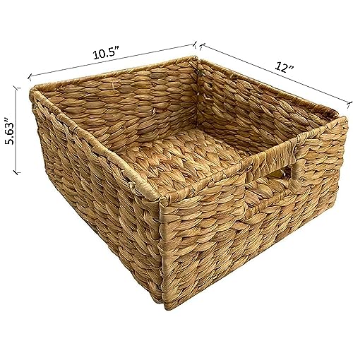 eHemco 4 Tier X-Side End Storage Cabinet with 4 Wicker Baskets, White - color: White, size: 14"D x 14"W x 32.1"H (4 Drawers)