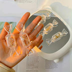 5PCS candy shaped mini transparent jewelry box,earring storage,used for accessories,pill organizers,and travel essentials, 5PCS - size: 5PCS