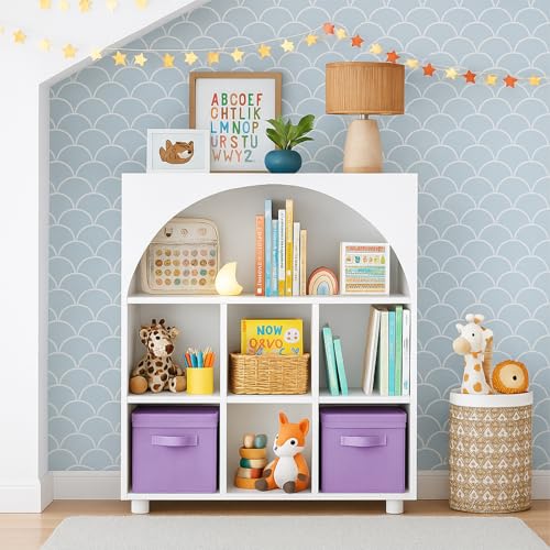 ShellKingdom Storage Bins, Foldable Fabric Storage Cubes with Lid, Clothes Storage Organizer Drawer For Closet Toys Storage, 10.5 X 10.5 X 11 INCH, 2 Pack (Lavender) - color: Lavender, size: 11 inch (2 Pack)