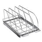VEVOR Pan and Pot Rack, Expandable Pull Out Under Cabinet Organizer, Cookie Sheet Baking Pans tray Organization, Adjustable Wire Dividers, Steel Lid Holder for Kitchen Cabinet & Pantry Storage, 11.7"W - size: 10 inch, style: Single Tier