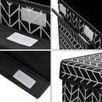 Mayniu Large Toy Box Chest with Lid, Kids Toy Storage Organizer Bins Basket for Living Room, Nursery, Closet, Bedroom, Playroom 25"x13" x16" (Black) - color: Large Black
