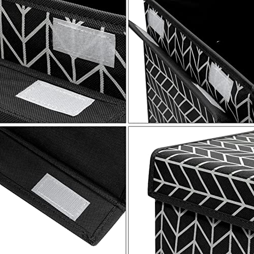 Mayniu Large Toy Box Chest with Lid, Kids Toy Storage Organizer Bins Basket for Living Room, Nursery, Closet, Bedroom, Playroom 25"x13" x16" (Black) - color: Large Black