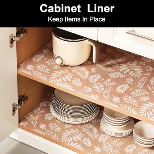 Cooyes Shelf and Drawer Liners for Kitchen Cabinets, Non Adhesive Cabinet Liner, EVA Waterproof Durable Non-Slip Drawer Mats for Shelves, Refrigerator, Storage, Desks（11.8" W x 118" L） - color: Antique White, size: 11.8"W x 118"L