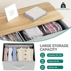 YITAHOME Dresser for Bedroom, Fabric Dresser with 8 Drawers, Storage Tower Unit, Chest of Drawers for Living Room, Hallway, Closets - color: Light Grey-white Handle(new 2025), style: 8-Drawer