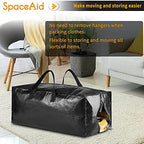 SpaceAid Heavy Duty Moving Bags, Extra Large Storage Totes W/Backpack Straps Strong Handles & Zippers, Alternative to Moving Boxes, Packing & Moving Supplies, Black (10 Pack) - color: Black, size: 10 Pack