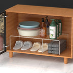 Kitchen Cabinet Expandable Shelf Organizers Set of 4, Adjustable Metal Wire Pantry Storage Shelves, Plate Dish Organizer Rack for Cabinets, Cupboard, Counter, Freezer, Countertop, Chrome