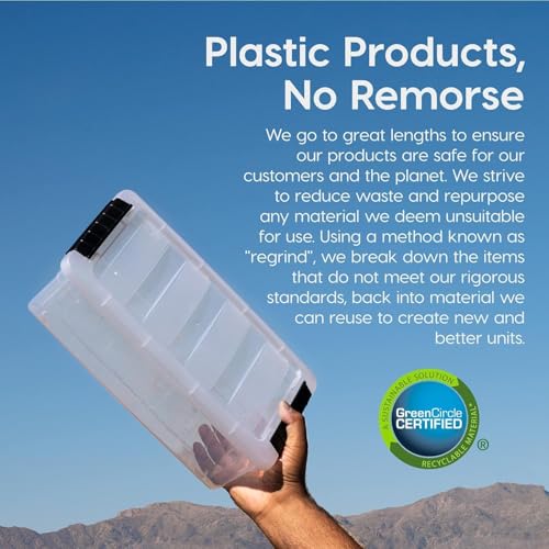 IRIS USA 6 Qt Stackable Plastic Storage Bins with Lids, 10 Pack - BPA-Free, Made in USA - See-Through Organizing Solution, Latches, Durable Nestable Containers, Secure Pull Handle - Clear - color: Clear, size: 6 Qt, style: 10 Pack