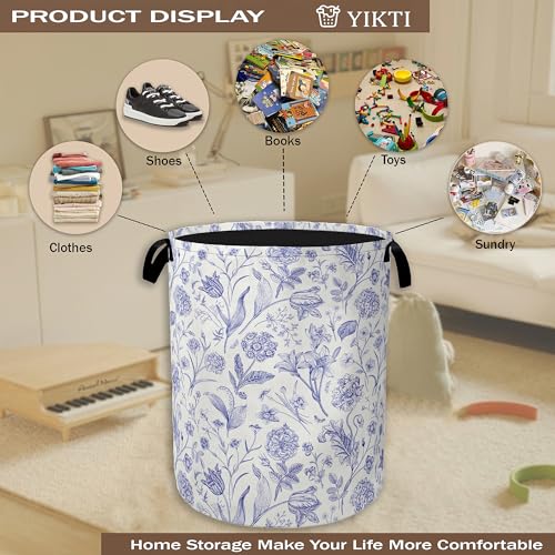 Hydrangea Flowers Laundry Basket,Rustic Floral Clothes Hamper,Oxford Cloth Collapsible Nursery Hamper Storage Organization for Bedroom,Bathroom,Office,College Dorms,16x20 Inch - color: Hydrangea Flowers