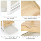 Laundry Detergent Holder Liquid Laundry Detergent Riser and Stand with Drip Tray for Laundry Room Organization (Tilted-White) - style: Tilted-White