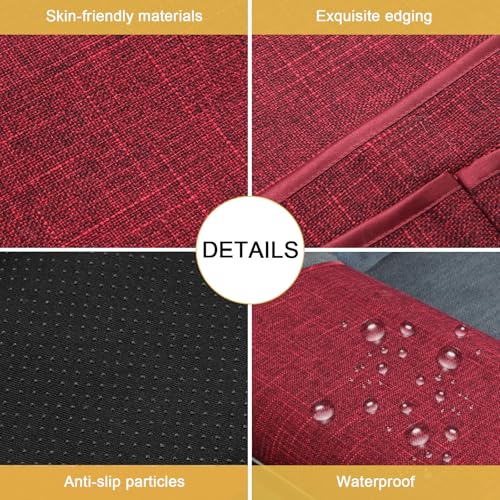Sofa Armrest Organizer Non-Slip Remote Control Holders for Recliner Couch Chair Armchair Caddy with 5 Pockets for Table,Cell Phone,Ipad,Magazines,Books (Winered, 13 x 35 Inch) - color: Winered, size: 13 x 35 Inch