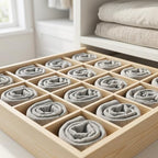 Underwear Storage Box with 20 Compartments Stackable Drawer Organizer for Socks Panties Bras and Small Clothing Accessories Space-Saving Sundries Container for Closet and Home