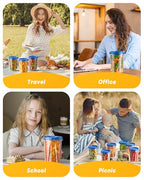 BiuLeon 6 Pack-34 oz Freezer Storage Containers, Plastic Food Storage Containers with Twist Top Lids, BPA Free and Reusable Soup Containers with Lids, Leakproof/Microwave/Dishwasher Safe - color: 6Pack-34oz