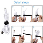 Nettbe 60 PCS 6 Inches Reusable Cable Ties, Adjustable Cord Straps Wire Organizer Cord Wrap and Hook Loop Cable Management - size: 6inches-60pcs