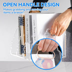 Adevar Clear Acrylic Magazine File Holder 4 Vertical Magazine File Organizer Binder Book Holder for Desk Acrylic Desk Organizer Clear Office Racks & Displays for Office Home Classroom - size: B5, 4 Sections