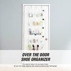 Over the Door Shoe Organizer [White/Clear] - size: 1 PK
