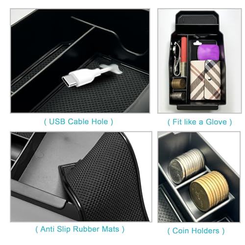 CDEFG 6Pcs for 2023 2024 2025 2026 Mazda CX-50 Center Console Organizer Tray for 2023 2024 2025 2026 Mazda CX-50 Hybrid Accessories Middle Console Storage Box Door Handle Pockets - color: 6pcs for 2023-2026 Cx-50