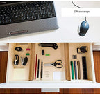 Bamboo Drawer Dividers Set of 4, Adjustable Drawer Organizers for Kitchen, Bedroom, Bathroom, Dresser & Office (13"-17") - size: 13"-17"