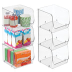 iDesign Stackable Open-Front Storage Bins for Kitchen and Pantry Organization - Set of 6 - Clear - Plastic - style: Pack of 6