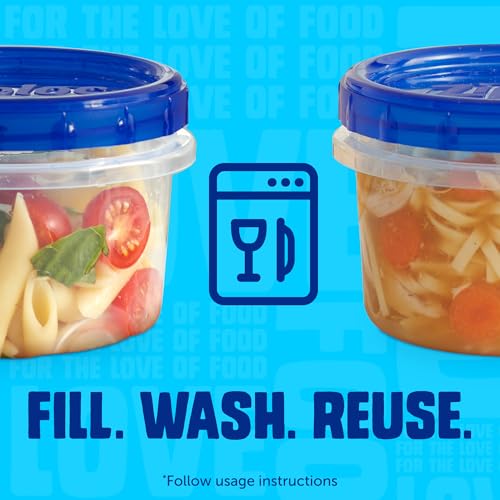Ziploc Brand Twist n Loc Food Storage Containers, Leak Resistant Design, Small Round, 9 count - size: Small