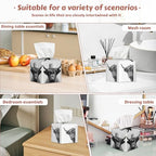2 Pcs Tissue Box Cover Square,Funny Highland Cow Tissue Box Holder Leather Facial Paper Organizer Dispenser for Bathroom Kitchen Bedroom Night Stand Office Desk - color: Funny Highland Cow