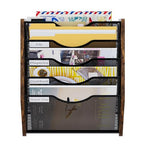 Wall File Organizer,5 Tier Mesh Mail Organizer Wall Mounted,Hanging File Holder,Magazine Rack for Documents,Magazine,Literature,File,Mails,Envelopes