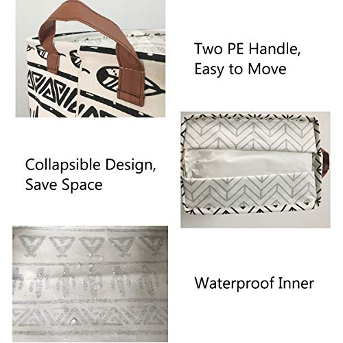 Storage Basket Fabric Organizer Bin for Toys, Books, Clothes, Pets,Perfect for Bedroom/Office/Nursery/Shelves (Black) - color: Black Cactus