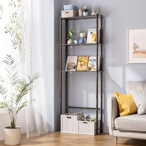 AmazerBath Bamboo Over The Toilet Storage Shelf, Over Toilet Bathroom Organizer Rack, 3-Tier Bathroom Shelves Over Toilet, Space Saver, Espresso - style: Espresso-3-tier