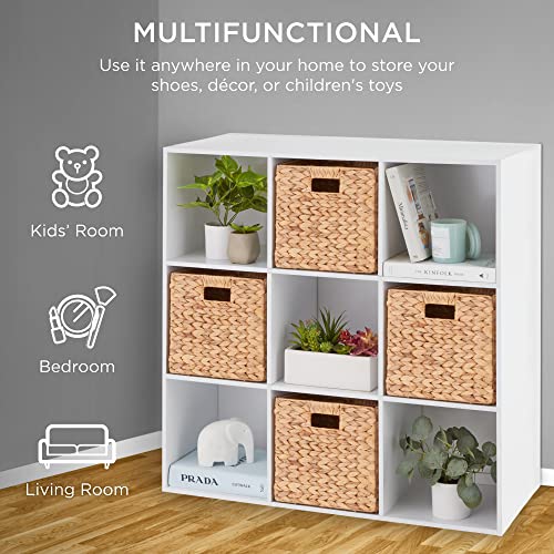 Best Choice Products 9-Cube Storage Organizer, 11in Shelf Opening, Bookcase, Display Shelf, Customizable w/ 3 Removable Back Panels - White - color: White, size: 9-Cube, 11in Shelf Opening
