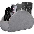 Remote Control Holder,TV Remote Caddy/Box with 5 Compartments,Bedside Table Organizer for Controller,Glasses,makeup brushes,jewelry and Media Player,Pen/Pencil Storage (Grey) - color: Grey