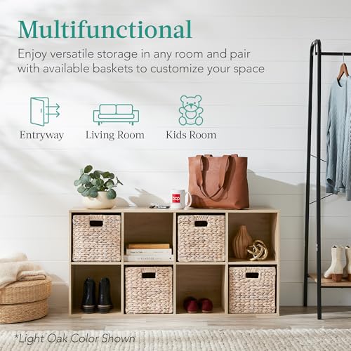 Best Choice Products 8-Cube Storage Organizer, 13.5in Shelf Opening, Bookcase, Display Shelf, Customizable w/ 2 Removable Back Panels – White - color: White, size: 8-Cube, 13.5in Shelf Opening