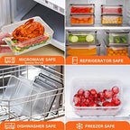 52 PCS Food Storage Container with Lid (26 Lids & 26 Containers) - Airtight Leakproof Plastic Kitchen Organization Set Reusable Microwave/Freezer/Dishwasher Safe Meal Prep Container with Label & Pen - color: 26 Pack（Large）
