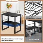 Adjustable Kitchen Countertop Organizer, 2-Tier Expandable Cabinet Counter Shelves, Heavy Duty Steel Pantry Organizers and Storage Shelf Rack Stand Riser, Adjustable Length & Height, Black
