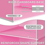 Simple Houseware 3-Shelf Hanging Closet Organizer, Fabric Storage Shelves with 57L Capacity, Pink - color: Pink