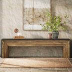 Tribesigns 71" Extra Long Rustic Entryway Bench, Modern Farmhouse Shoe Bench Wooden Indoor Seating with Layered Design for Hallway, End of Bed, Living Room, Sofa Back, Dining Room, Black & Brown - color: Black & Brown