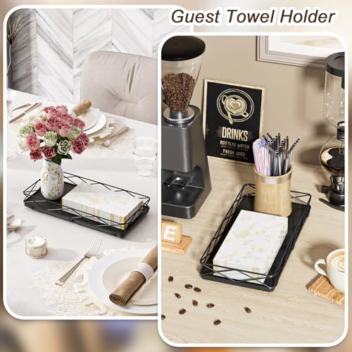 Lixple Toilet Paper Basket Holder, 13" Toilet Tank Tray, Wood and Metal Toilet Tray Vanity Organizer Bathroom Tray, Kitchen Sink Organizer for Soap Dispenser (Black) - color: Black