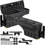 oEdRo Truck Bed Storage Tool Box Fits 2015-2026 Ford F150 Driver Side + Passenger Side, 180 Degree Rotation Rear Tool Boxs with Lockable Lid & Password Padlock, Black Waterproof Wheel Well Storage - size: Driver Side + Passenger Side