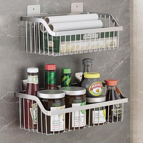 2 Set Fruit Basket for Kitchen, Pantry Kitchen Organizers and Storage, SUS304 Stainless Steel Wire Wall Basket, Onion Potato Vegetable Storage for Countertop Floor Cabinet Shelf - size: 15.8Inch 2PCS