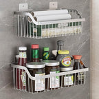 2 Set Fruit Basket for Kitchen, Pantry Kitchen Organizers and Storage, SUS304 Stainless Steel Wire Wall Basket, Onion Potato Vegetable Storage for Countertop Floor Cabinet Shelf - size: 15.8Inch 2PCS