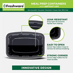 Freshware Meal Prep Containers [50 Pack] 1 Compartment with Lids, Food Storage Containers, Bento Box, BPA Free, Stackable, Microwave/Dishwasher/Freezer Safe (28 oz) - size: 28OZ-50PK