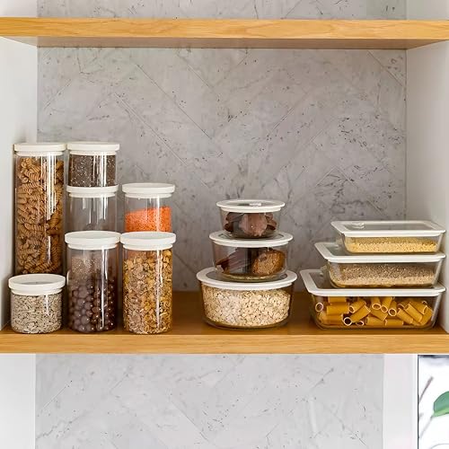 Urban Green Glass Food Container Set with Silicone Glass Lid, 3 Pack, Airtight, LeakProof, 100% Plastic Free, Meal Prep Containers (White Color) - color: White Sand-RT