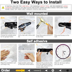 5 Racks and 4 Hooks Mop and Broom Holder Wall Mount, SUS304 Heavy Duty Broom Organizer Storage Tool Racks, Self Adhesive Solid Non-slip Tool Hangers for Home Kitchen Garden Laundry Garage - color: 5 Racks & 4 Hooks (Black) - 1 Pack
